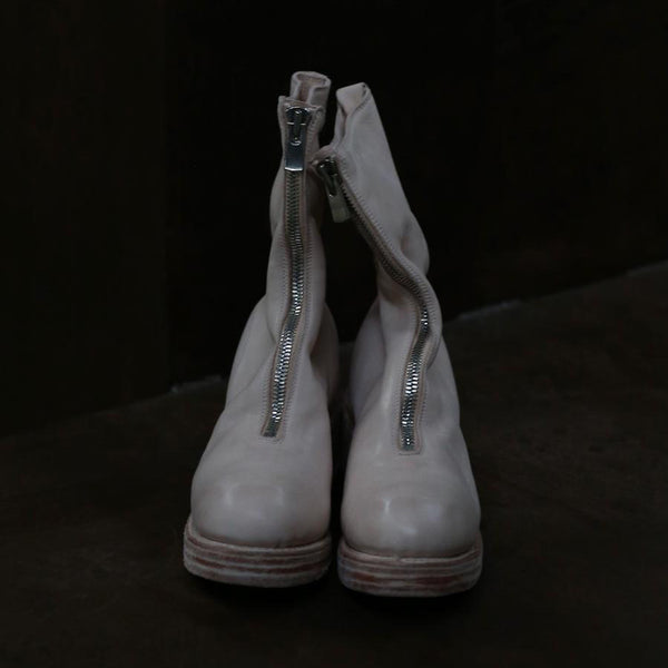 Guidi soft horse full grain in front of the zipper boots PL2WZ pink